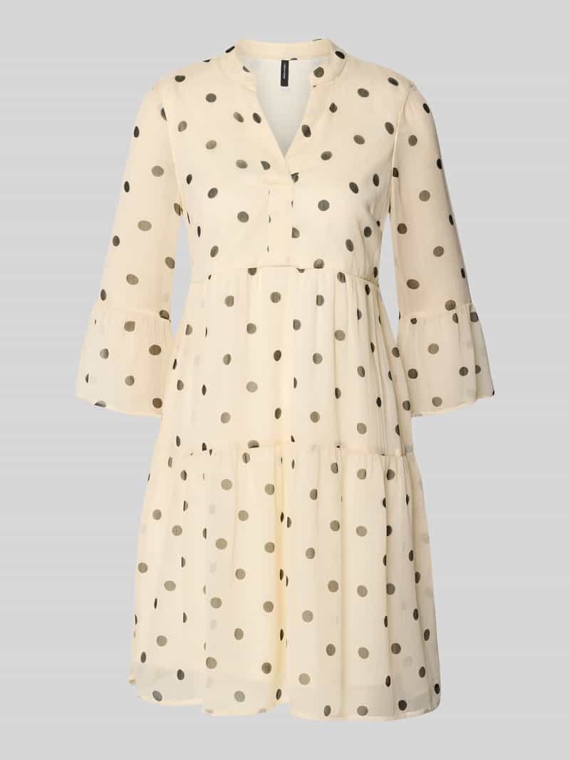 Getailleerde mini-jurk met V-hals model 'SMILLA'