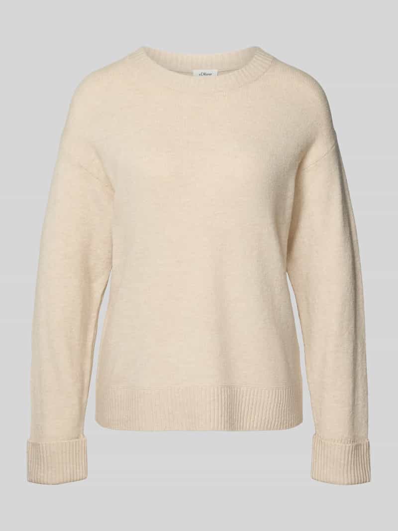 s.Oliver RED LABEL Relaxed fit gebreide pullover van katoenmix met wol