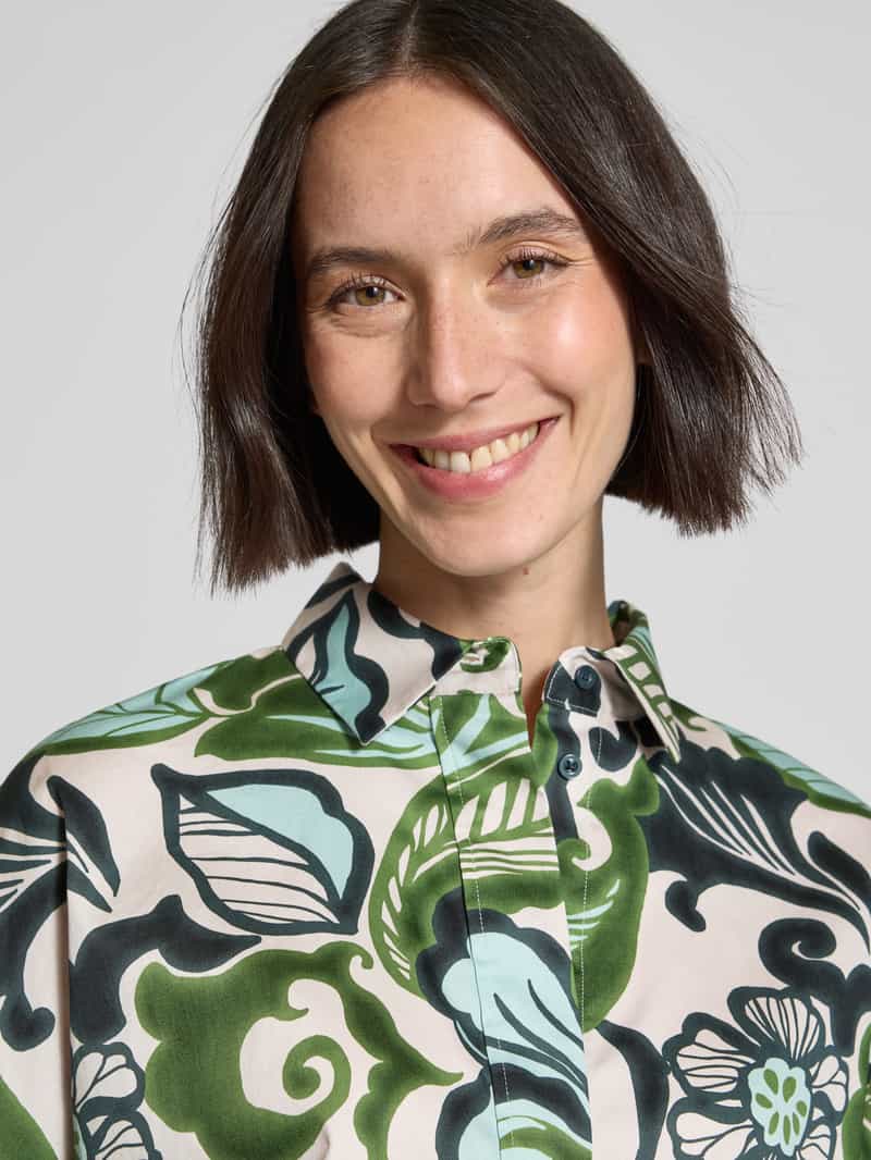 Christian Berg Woman Overhemdblouse met blinde knoopsluiting
