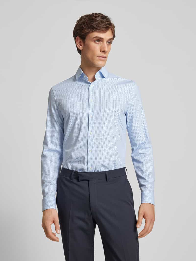 Modern fit zakelijk overhemd met kentkraag OLYMP No. Six