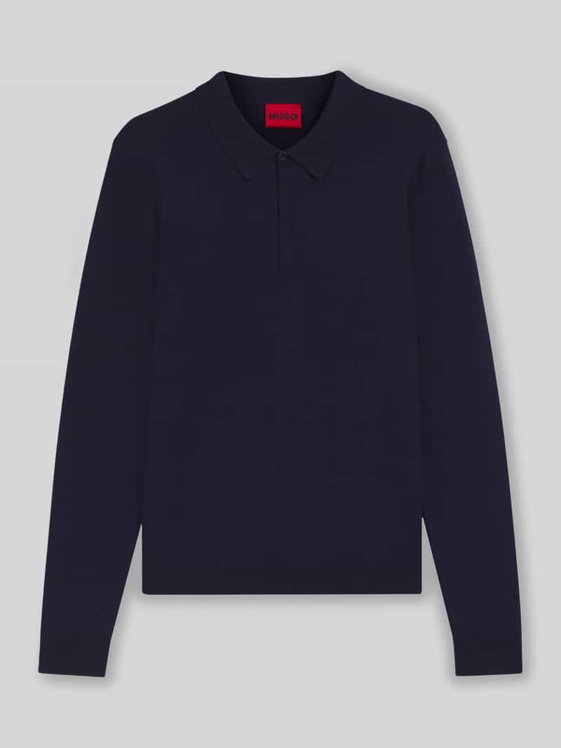 HUGO Slim fit poloshirt van viscosemix