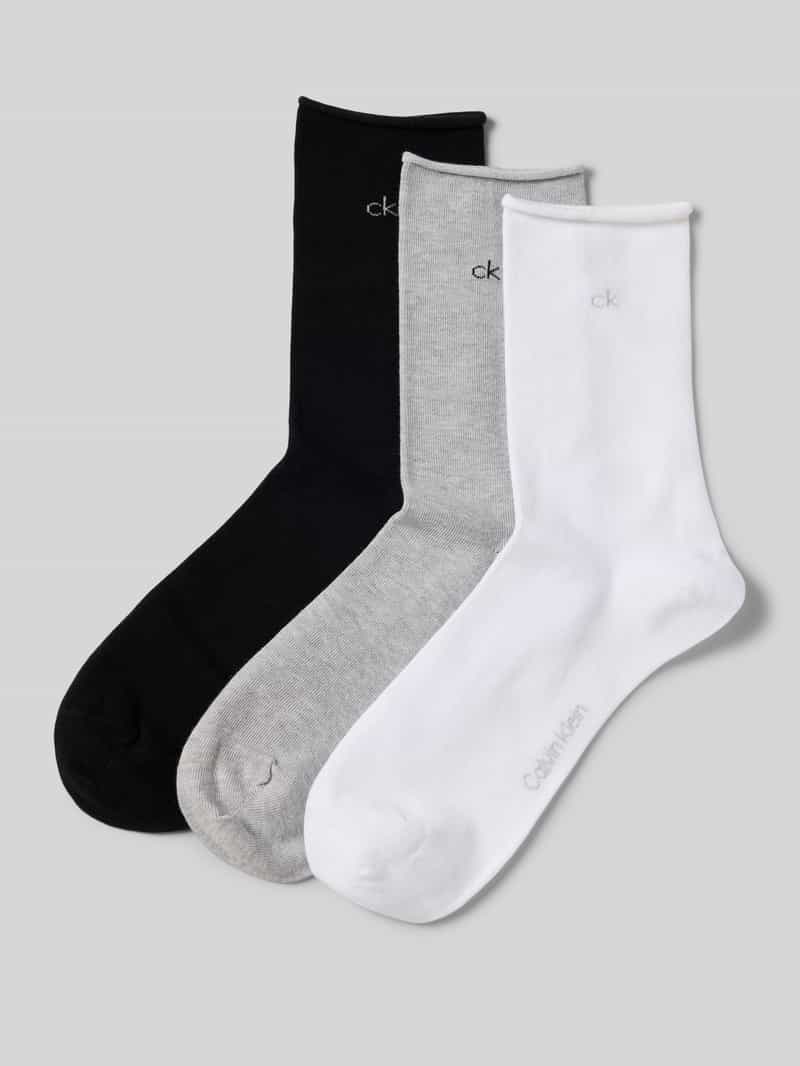 CK Calvin Klein Sokken met logostitching in een set van 3 paar