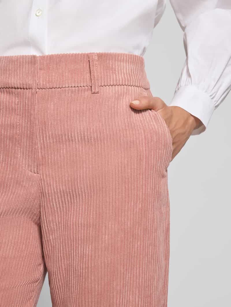 Christian Berg Woman Straight leg corduroy broek met structuurmotief