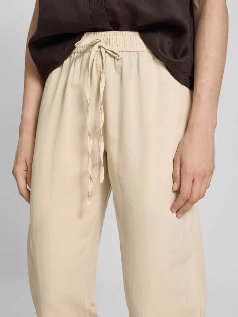 NEO NOIR Straight fit linnen broek met steekzakken model 'Sonar'