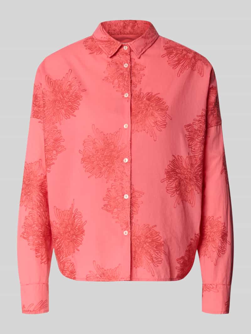 regular fit blouse met stitchings model 'LUCY'