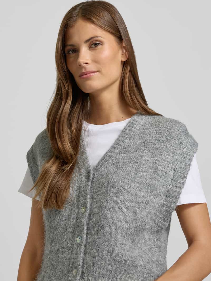 Ichi Mouwloos vest met V-hals model 'BELABLUE'