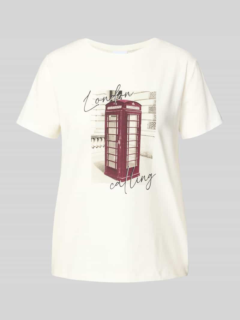 comma T-shirt met motiefprint