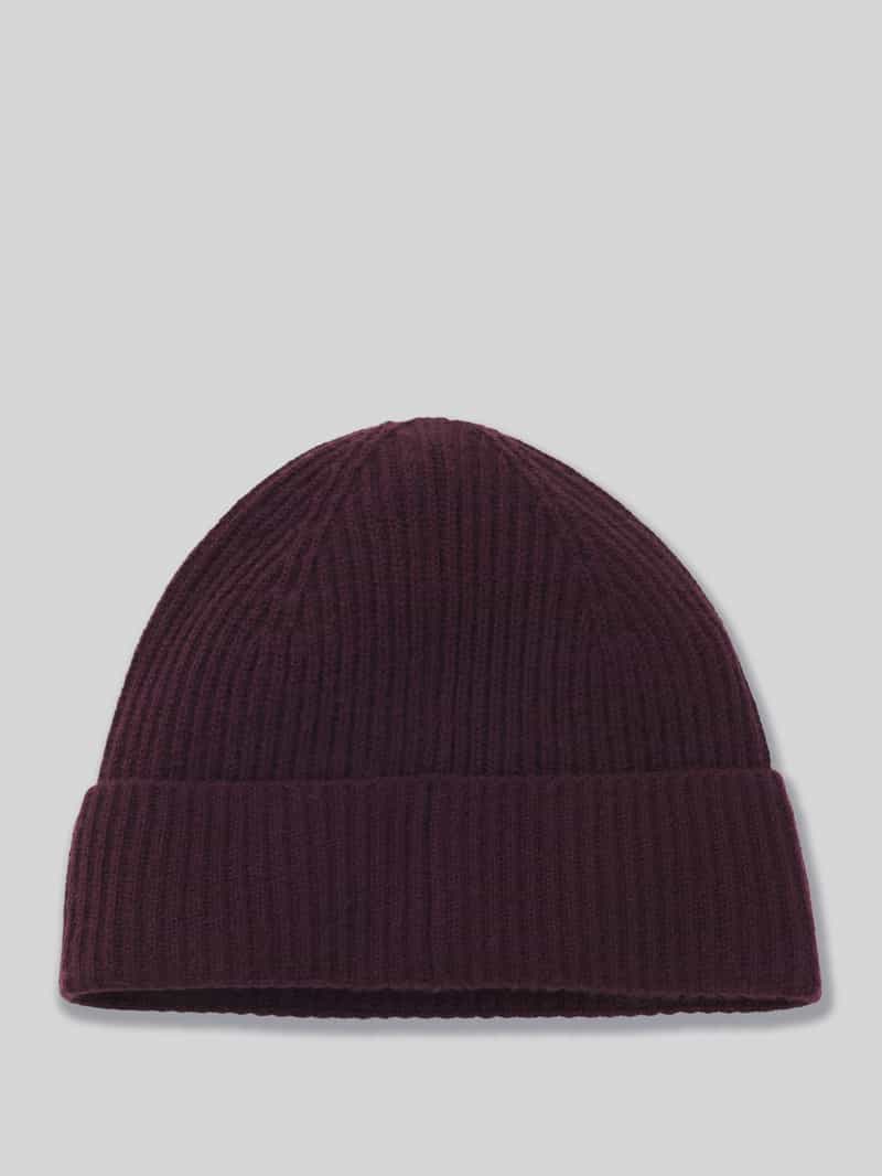 Boss Beanie van een mix van wol en kasjmier model 'LEAH'