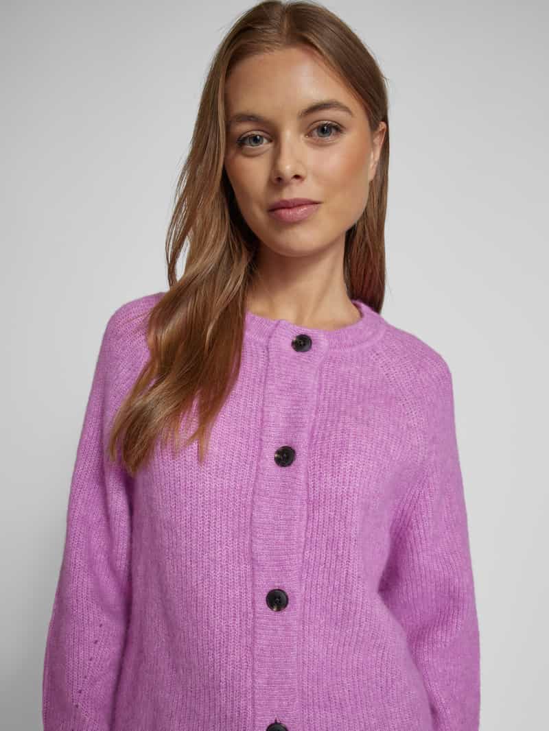 Selected Femme Gebreid jack met doorknoopsluiting model 'LULU'