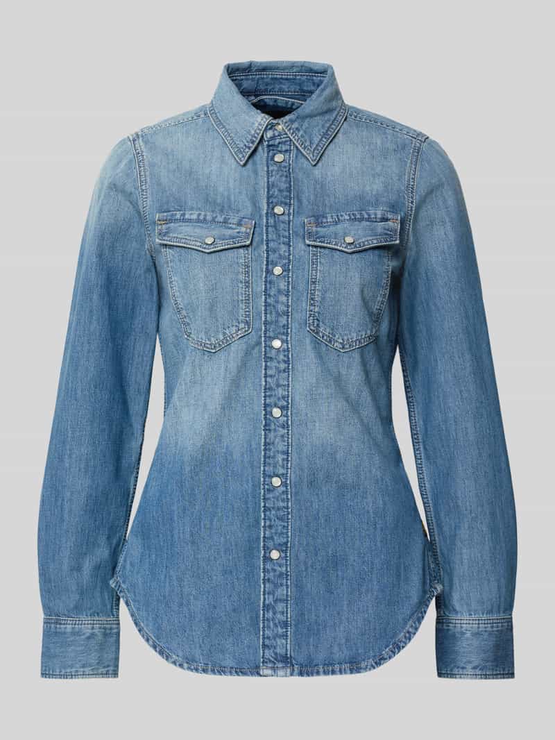G-Star Raw Slim fit jeansblouse met borstzakken