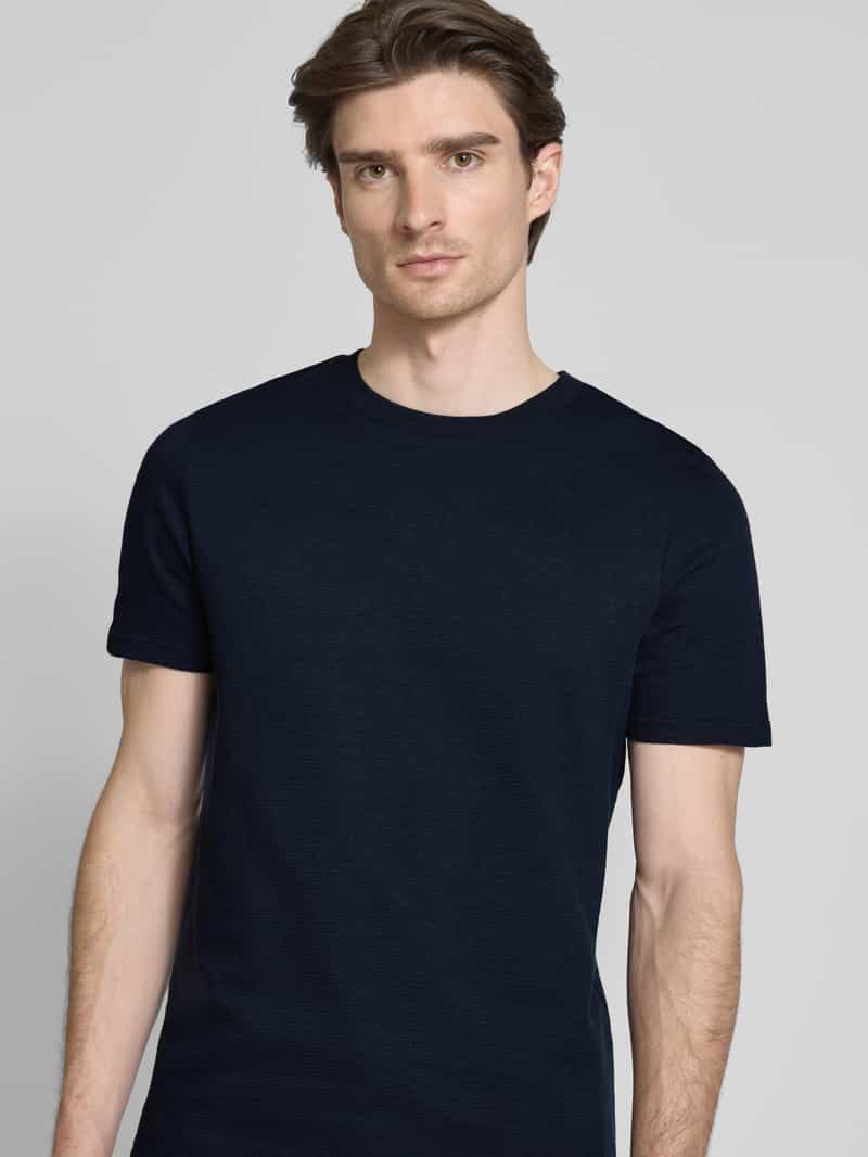 MCNEAL T-shirt met geribde ronde hals