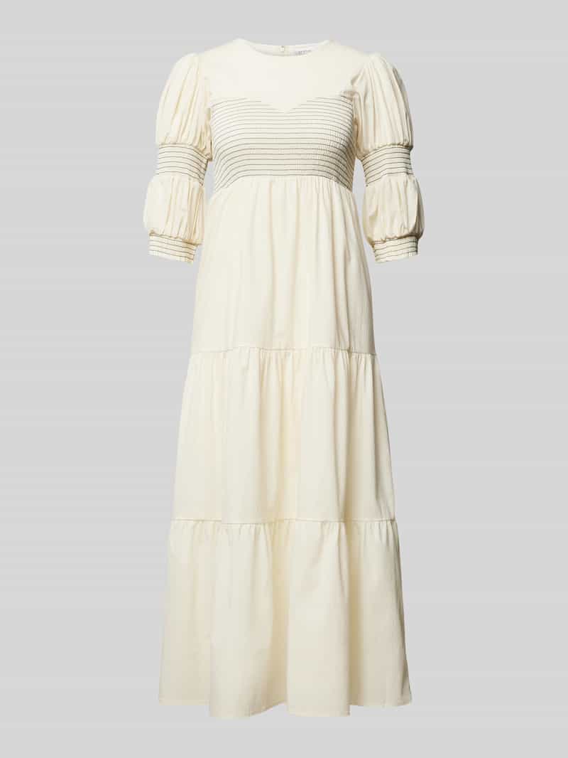 Gestuz Midi-jurk met smokdetails, model 'Aria'