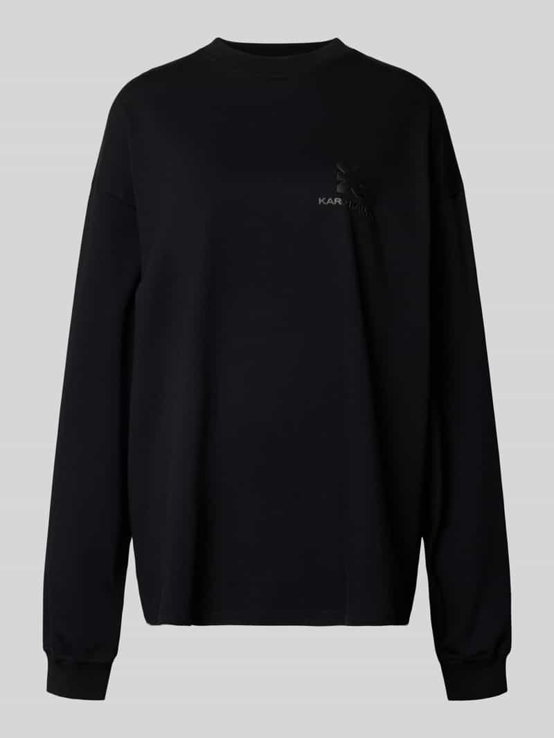 Karo Kauer oversized shirt met lange mouwen met logo