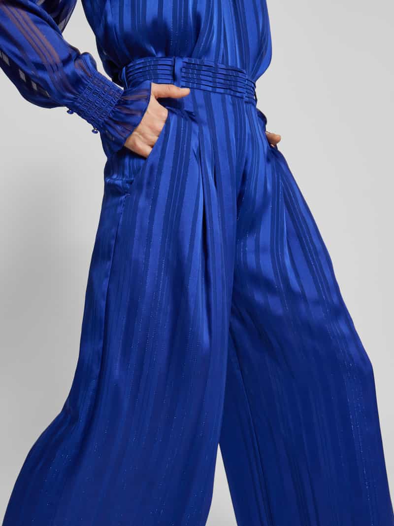 Marc Cain Wide fit stoffen broek met platte plooien