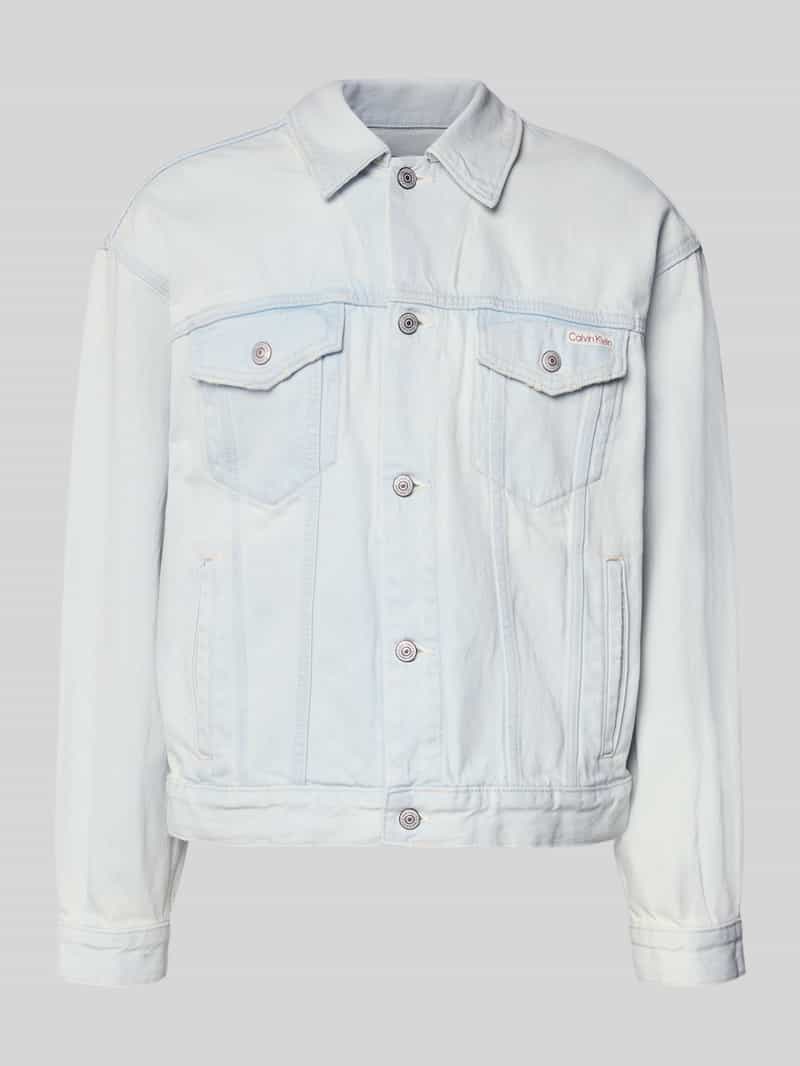 regular fit jeansjack van puur katoen model '90S BLEACHOUT'