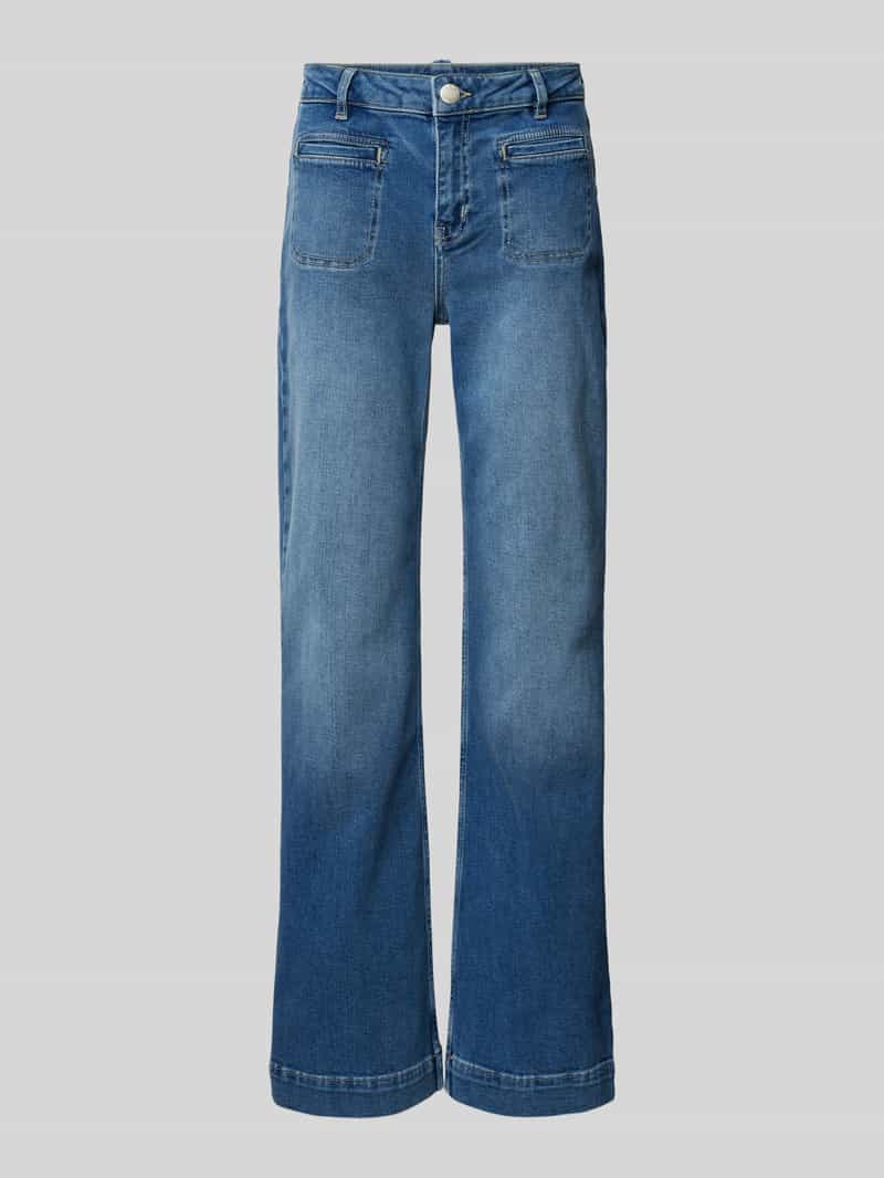 Opus Flared jeans met strookzakken model 'Ebbi'