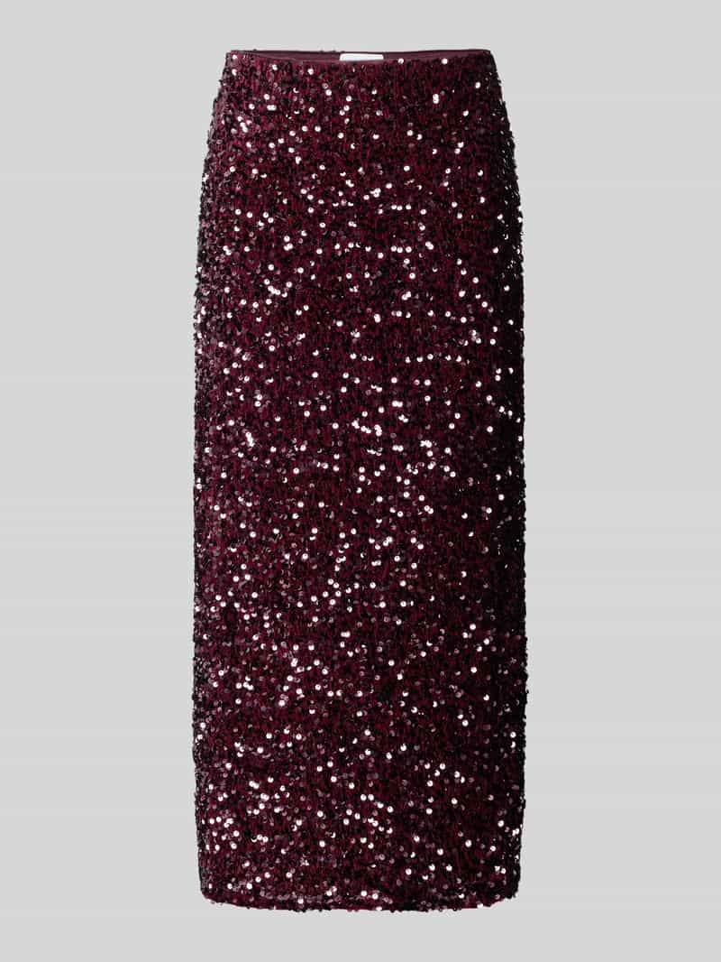 Vila High waist midirok met pailletten model 'FAITH'