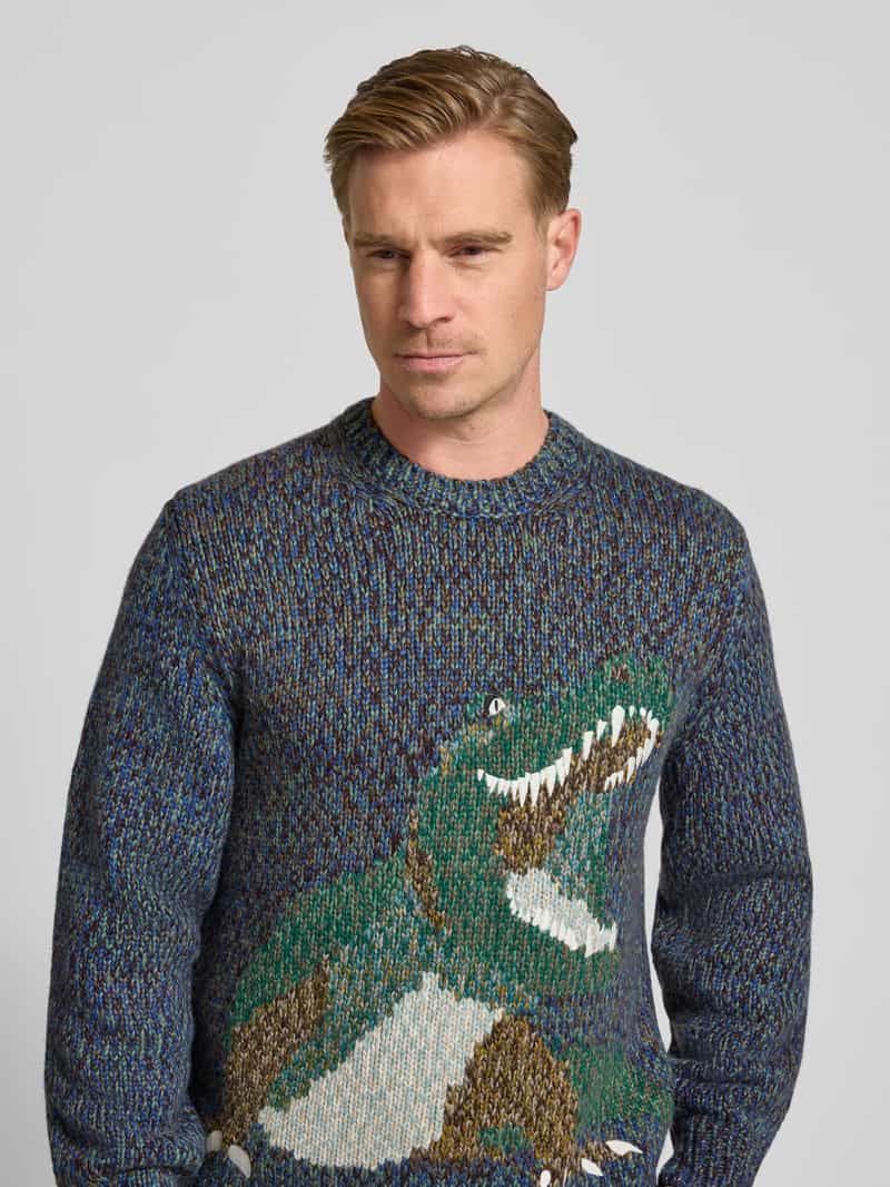 Lacoste Regular fit gebreide pullover van wolmix