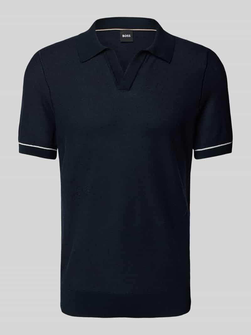 Boss Poloshirt met V-hals model 'Januluca'