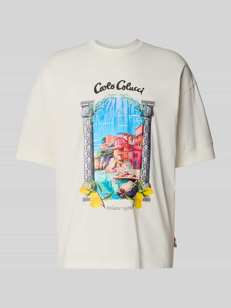 carlo colucci Oversized T-shirt met labelprint
