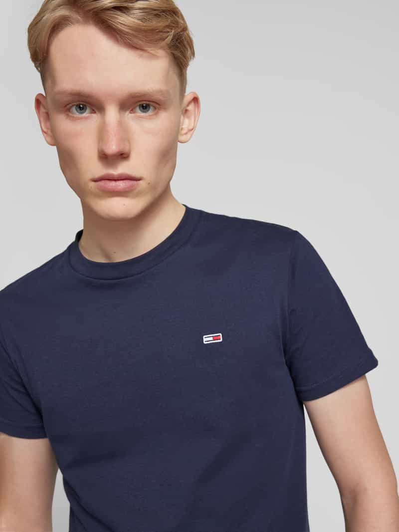 Tommy Jeans Slim fit T-shirt met logostitching in een set van 2 stuks