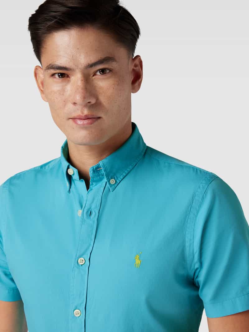 Polo Ralph Lauren Slim fit vrijetijdsoverhemd met halflange mouwen