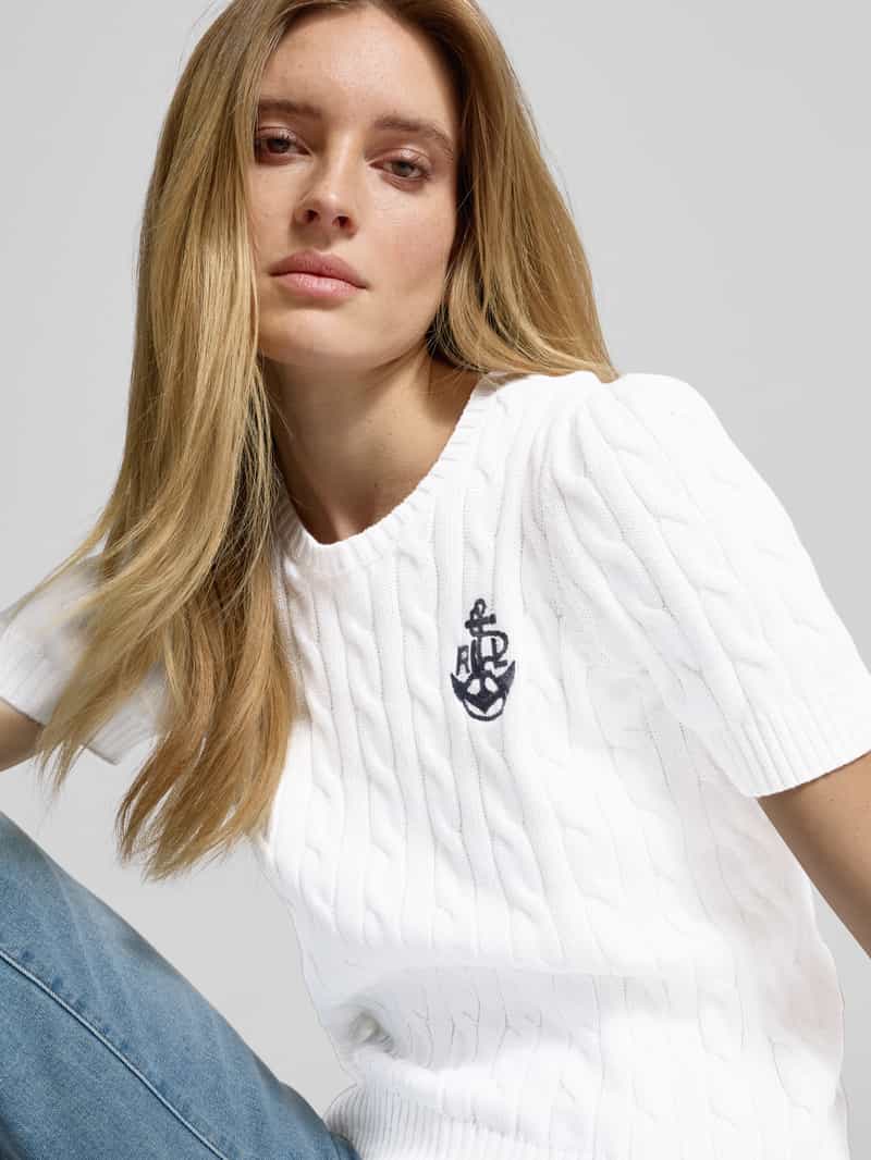 Lauren Ralph Lauren Gebreide pullover met labelstitching model 'TARJYLL'