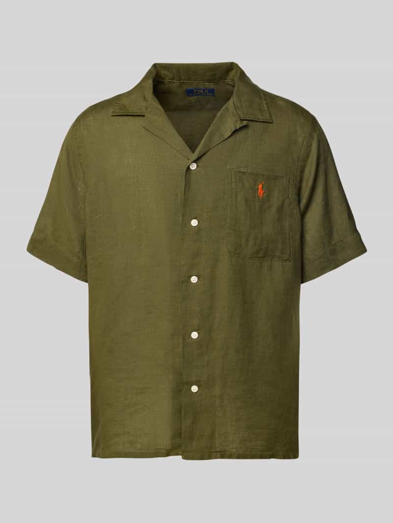 Polo Ralph Lauren Custom fit linnen overhemd met resortkraag