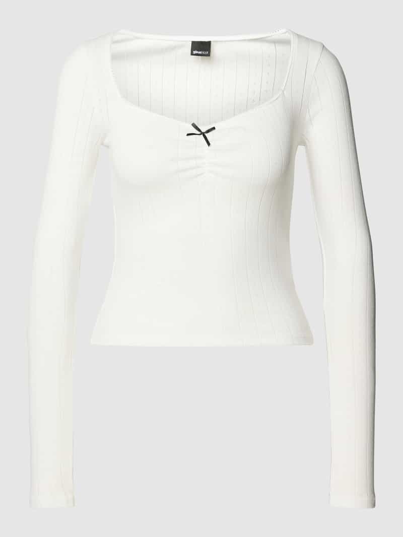 Gina Tricot Shirt met lange mouwen en sierstrik model 'Naya'