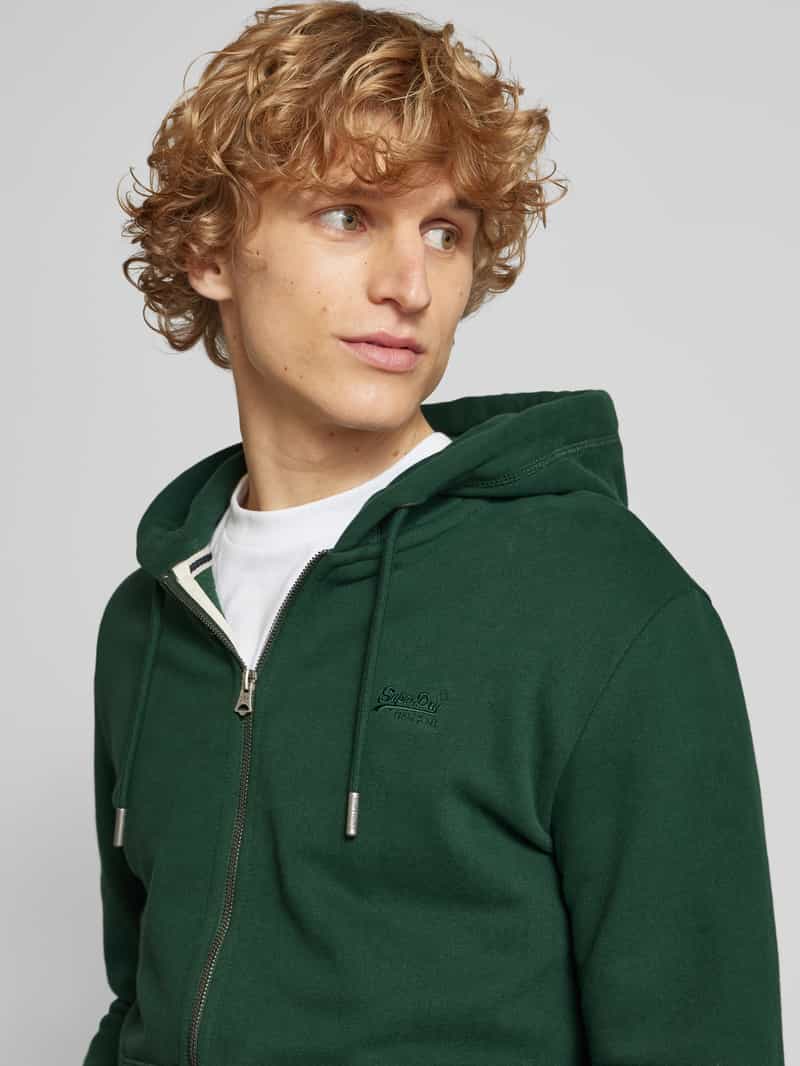 Superdry Sweatjack met labelstitching