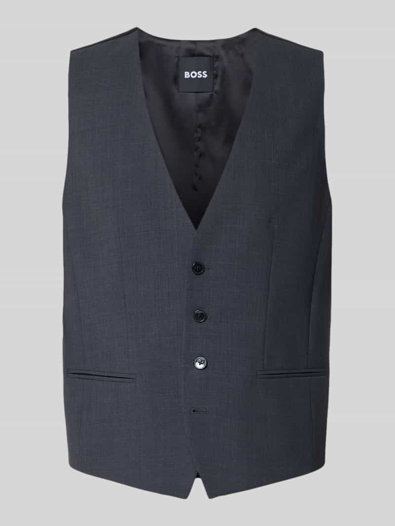 Boss Regular fit gilet van scheerwolmix