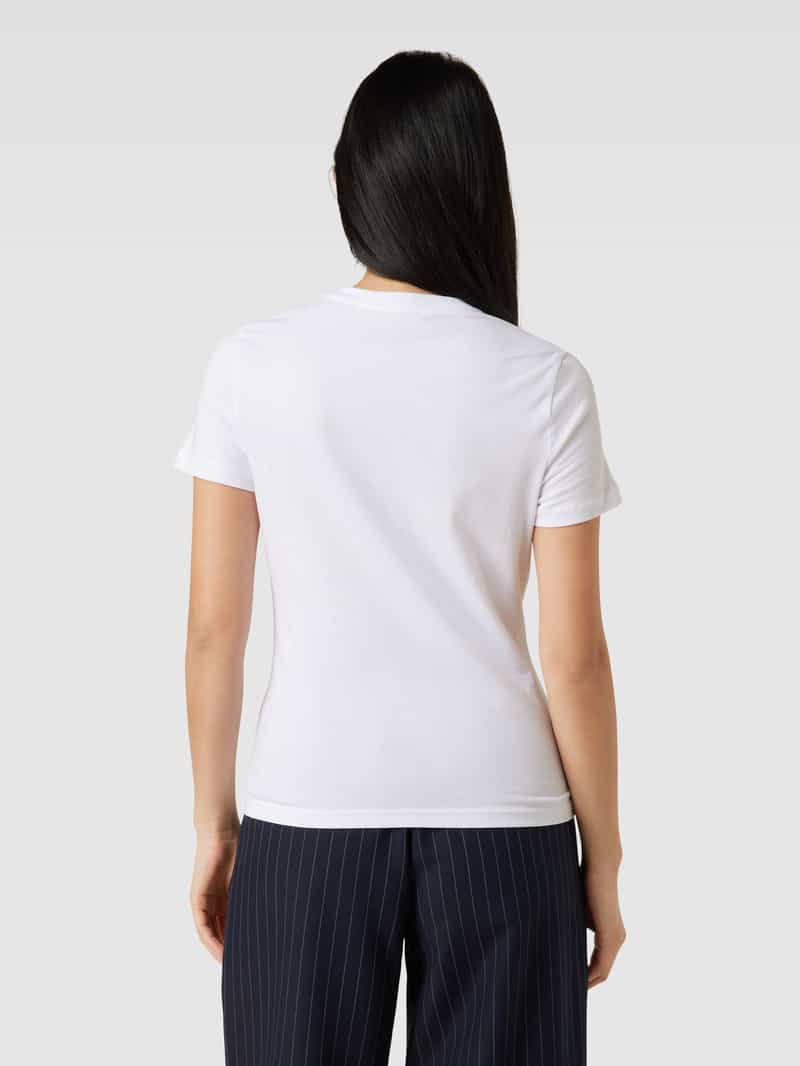 T-shirt met statementopschrift in strass-steentjes Rich & Royal