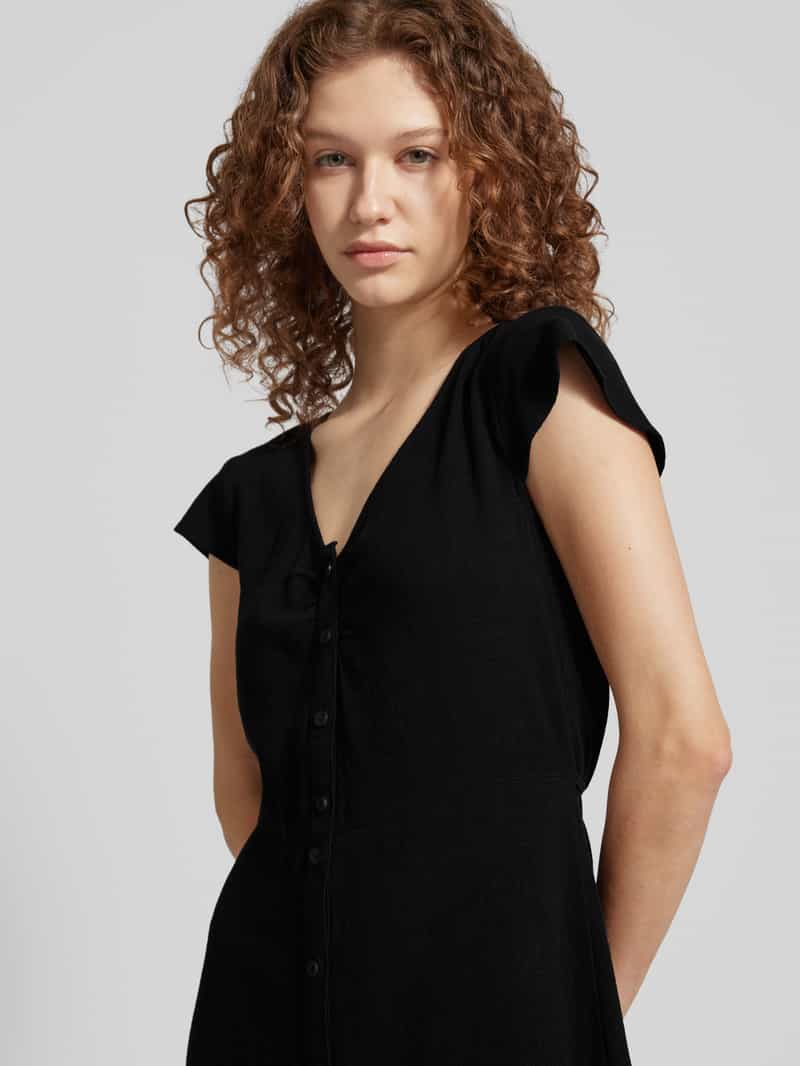 Tom Tailor Denim Knielange jurk met knoopsluiting