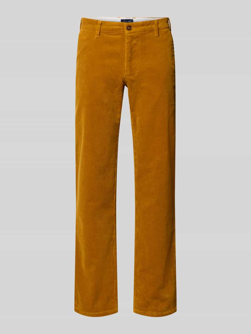 Christian Berg Men straight fit stoffen broek van katoenmix