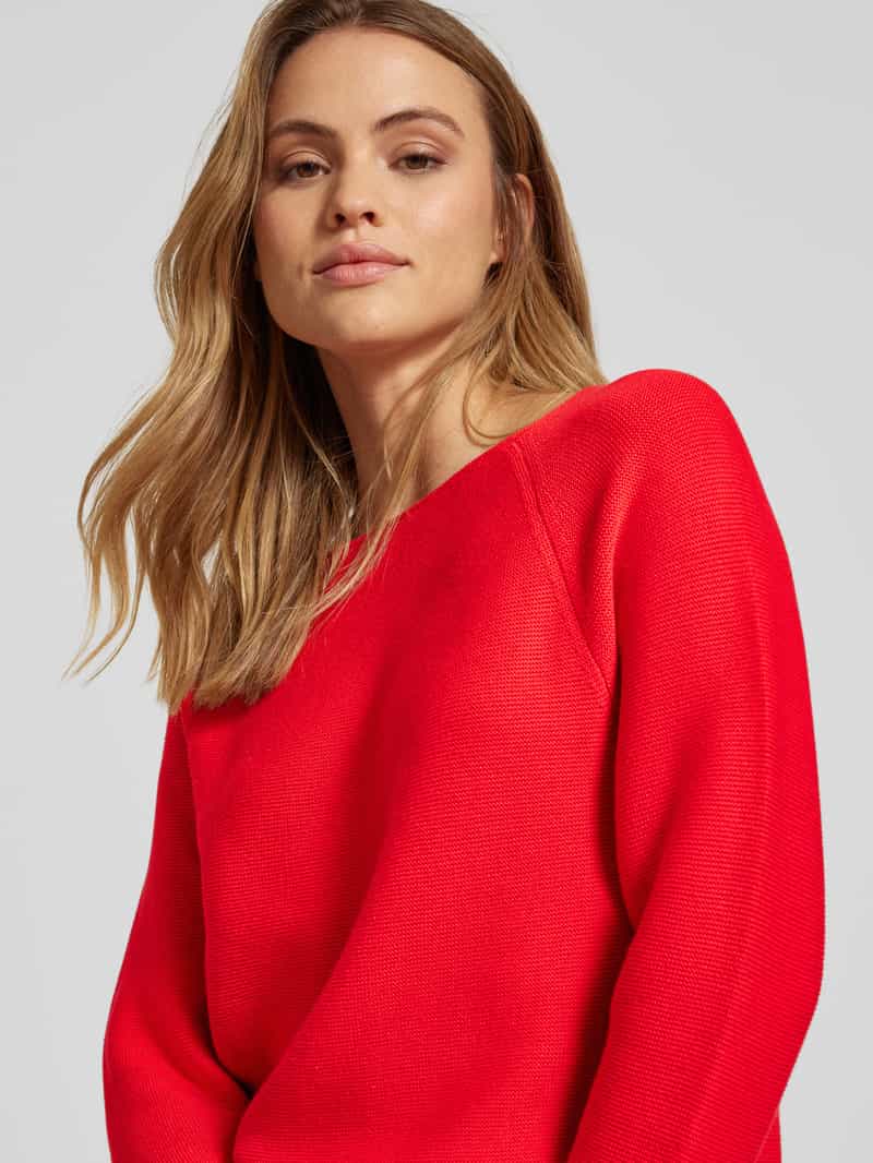 s.Oliver RED LABEL Regular fit gebreide pullover van katoenmix met raglanmouwen