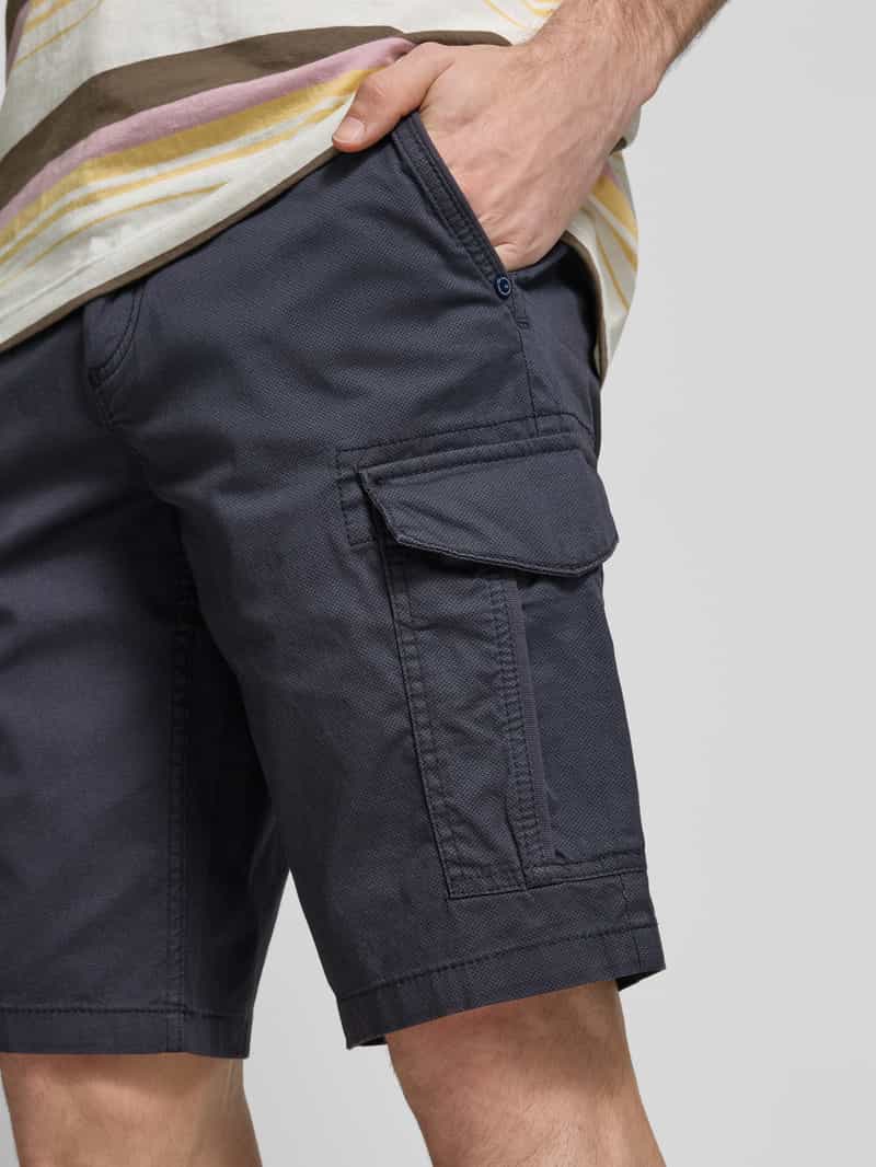 Tom Tailor Regular fit korte cargobroek van katoenmix