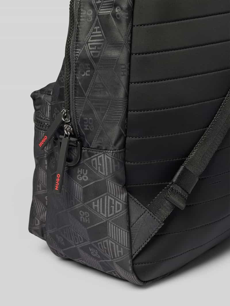 HUGO Rugzak met all-over labelprint model 'Ethon'