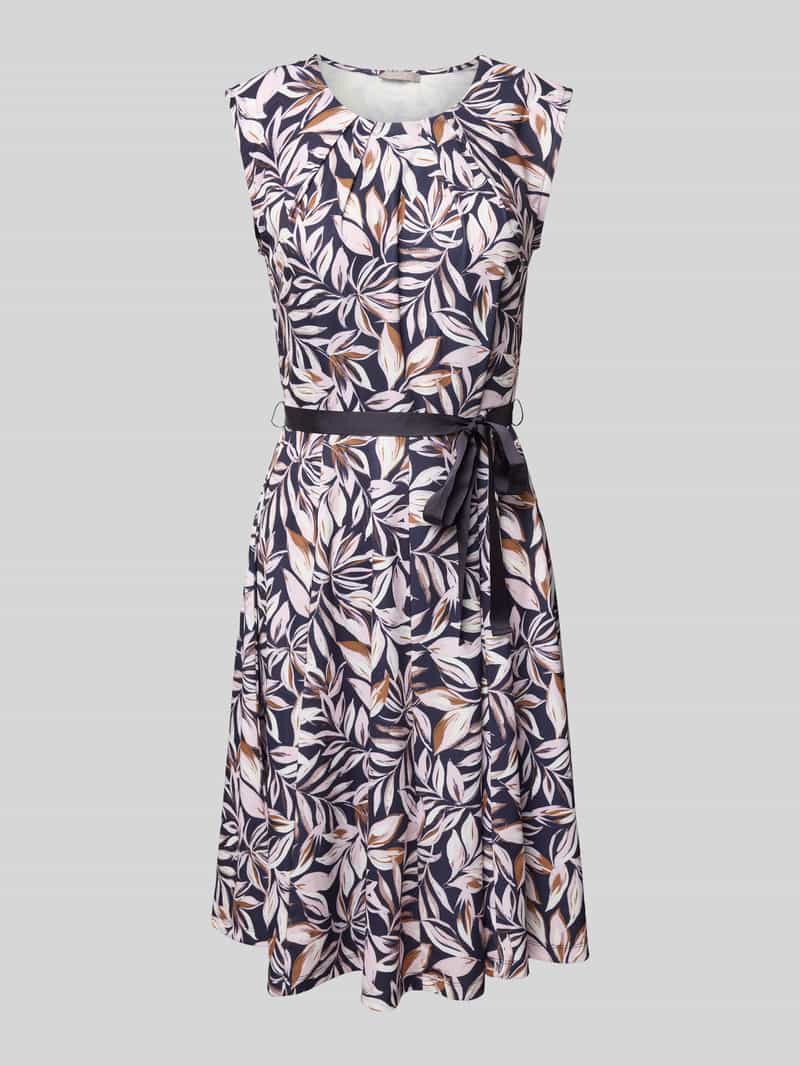Christian Berg Woman Selection Knielange jurk met plooien en strikceintuur