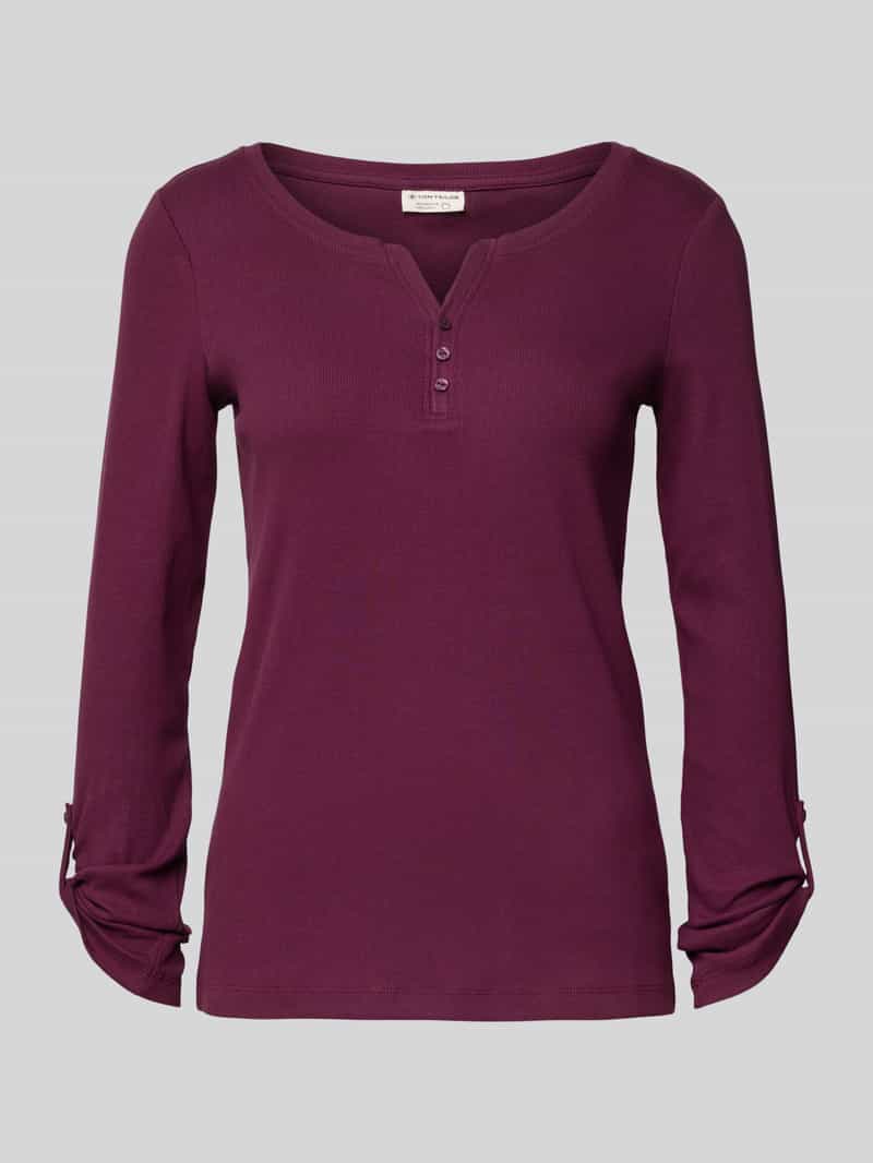 Tom Tailor Regular fit shirt met lange mouwen van katoenmix