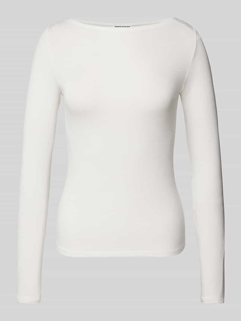 Weekday Shirt met lange mouwen van viscosemix met opstaande kraag