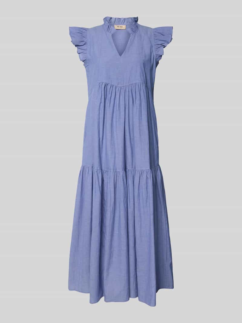 midi-jurk met serafinokraag model 'Waldy Izha'