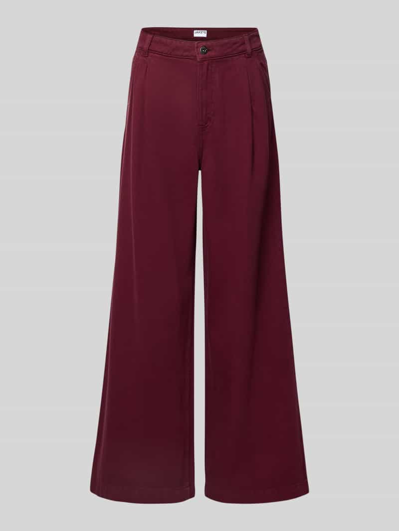 Jake*s Casual Wide leg broek met steekzakken