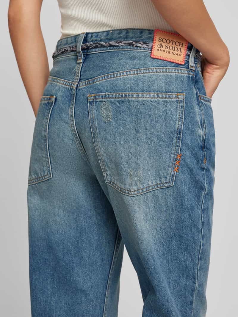 Scotch & Soda Straight fit jeans met tailleriem