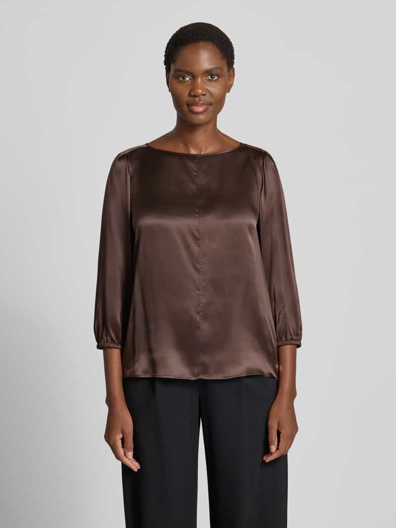 Marc Cain Loose fit blouse met lange mouwen van pure zijde model 'ADDITIONS'