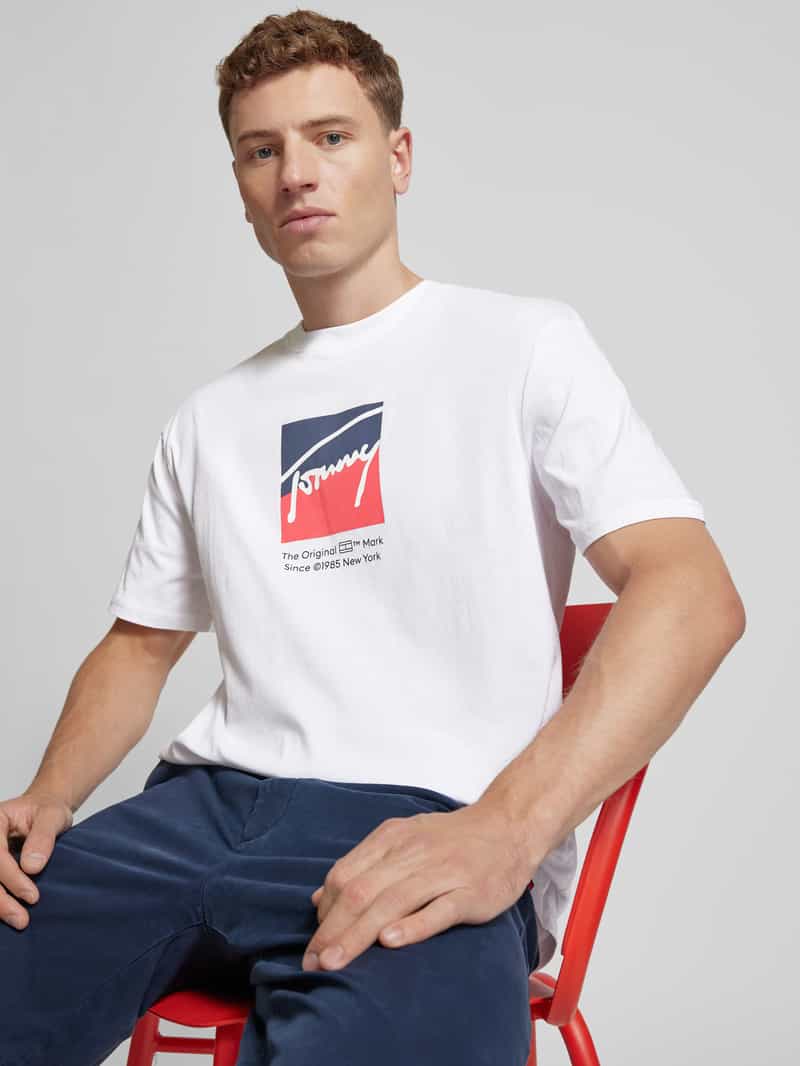 Tommy Jeans Regular fit T-shirt met labelprint