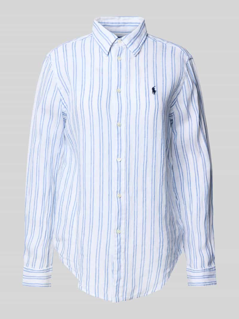 Polo Ralph Lauren Classic fit overhemdblouse van linnen met logostitching