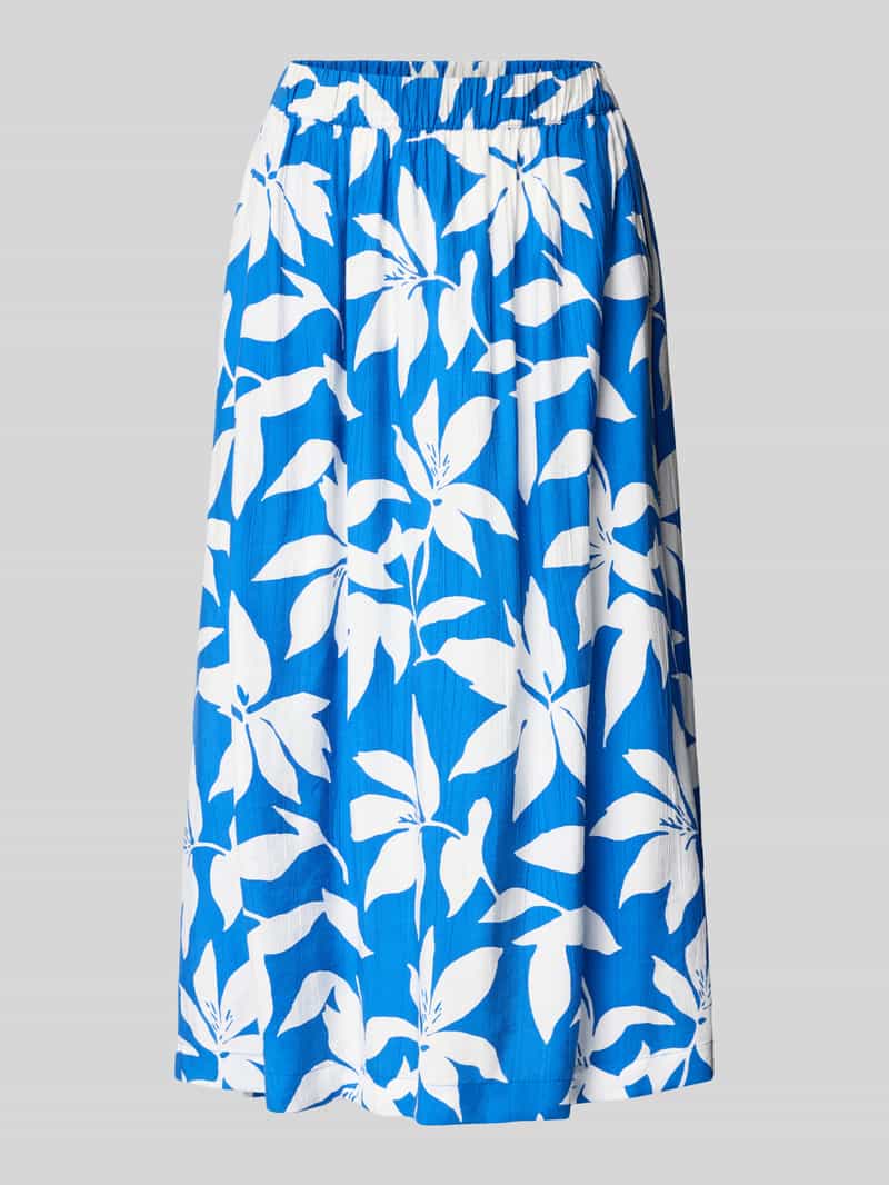 relaxed fit uitlopende midi-rok van viscosemix