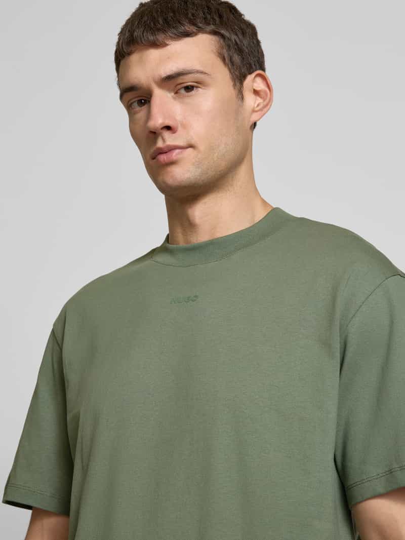 HUGO T-shirt met labelprint model 'Dapolino'