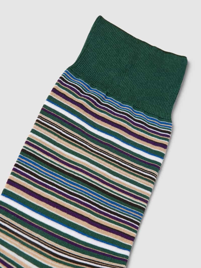 Falke Sokken met streepmotief model 'MICROBLOCK SOCK'