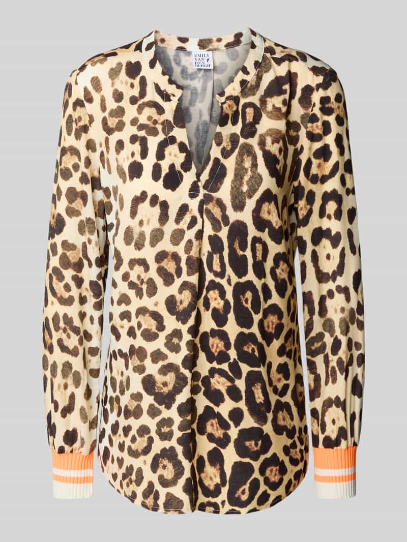 Emily Van den Bergh Blouseshirt met geribde mouwboorden